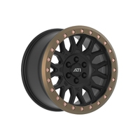 17X8.5 Hybrid Beadlock Wheel Black 6X114.3 Offset 0 Bronze Imitation Beadlock Ring