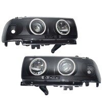 Angel Eye Black Projector LED Head Lights Landcruiser 80