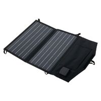 20W Portable Folding Solar Panel Black